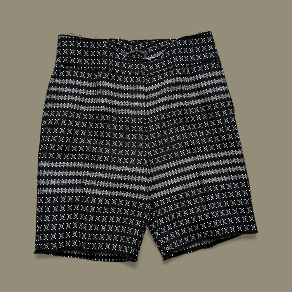 Stylish Black and Gray Patterned Women's Shorts